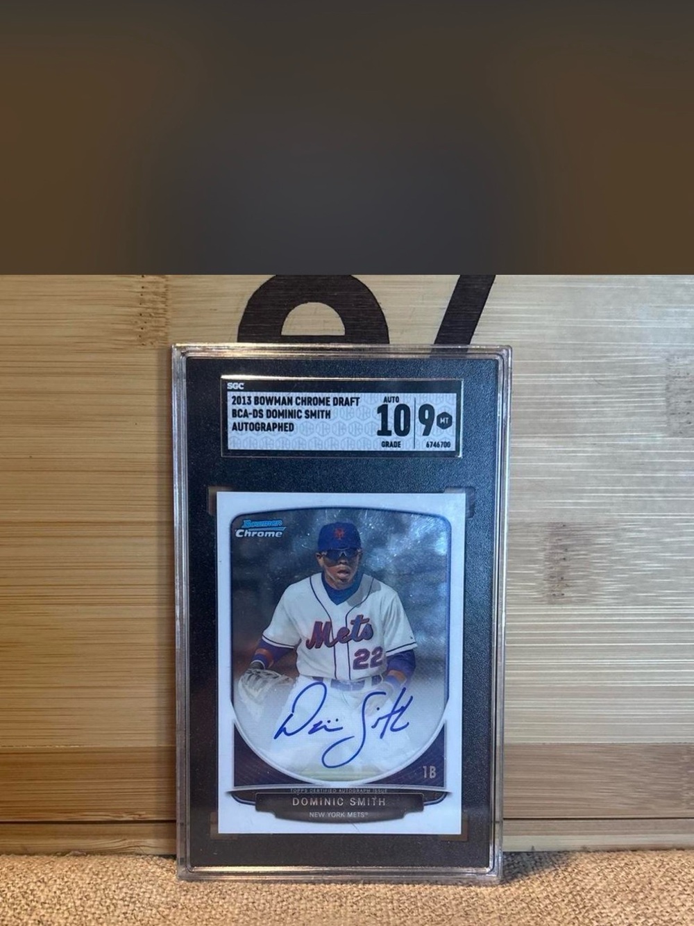 Topps Chrome Draft Autograph Card - White & Blue